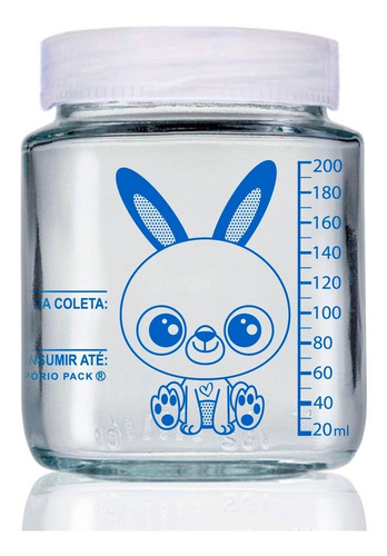 Imagem 3 de 6 de Kit 5 Copos De Vidro Armazenar Leite Materno - 200ml