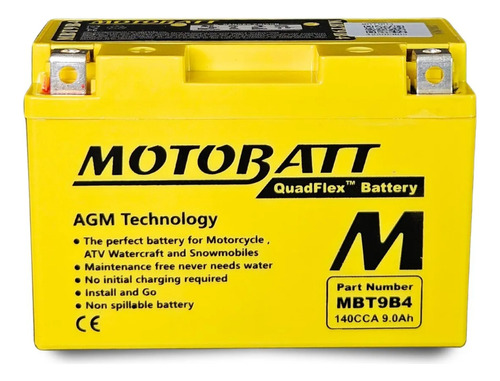 Bateria Motobatt Gel Mbt9b4 Yt9b-bs Yamaha Xt660 Z Teneré