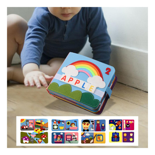Story Cloth Book Educativo Preescolar Juguete Sensorial