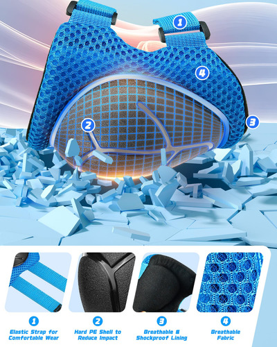 Juego Rodilleras Y Coderas For Casco Bicicleta Y Patineta