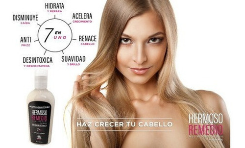 Imagen 3 de 9 de Pack Shampoo Hermoso Remedio ® Crecimiento Acelerado Anticaida Reparador Hidratante Anti Frizz Para Mujer 250ml Por 2 Unidades
