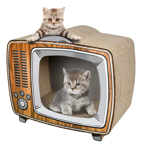 Cama Lounge De Cartón Fluffydream Tv Cat Scratchi