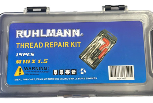 Kit De Insertos 10x1.5 Reparador De Roscas Con Mecha Y Macho