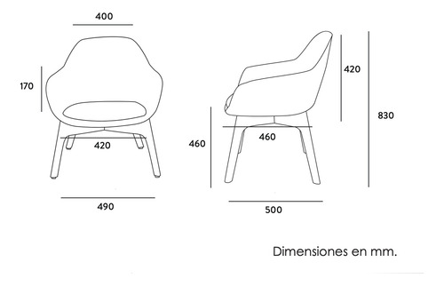 Offiho Silla De Visita Fabrizia Con Base De Madera De Fresno