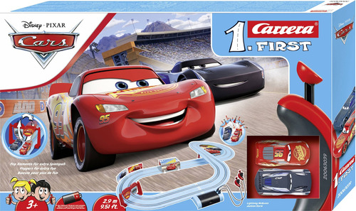 Pista De Carreras Electrica Cars Mcqueen Vs Jackson Storn