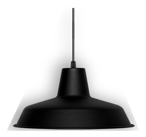 Lampara Colgante Galponera Negra Vintage Industrial Apto Led