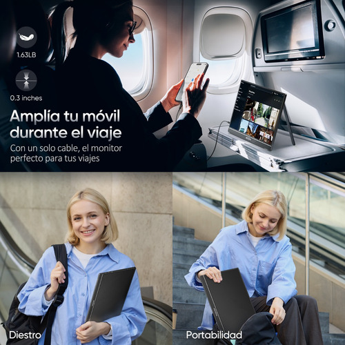 Monitor Externo Arzopa Fhd De 15,6 , Usb-c Para Ordenador Po