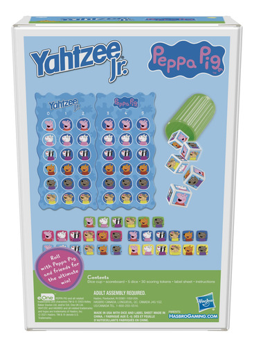 Hasbro Gaming Yahtzee Jr.: Edición Peppa Pig