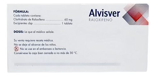 Raloxifeno Alvisver 60 Mg Caja Con 28 Tabletas ( 2 Pack )