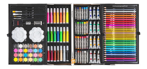 Set De Arte 145 Piezas Pintura Marcadores Colores Maleta