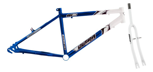 Quadro Aro 24 Ultra Bikes Em Aço Carbono Bicolor Com Garfo
