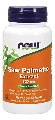 Now Foods Saw Palmetto Extract 320 Mg - 90 Softgels (paquete