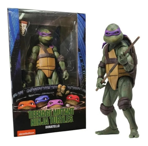 Tortugas Ninja Donatello 1990 Escala 7 PuLG Figura Neca