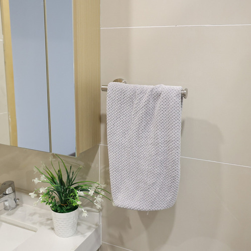 Kit 3 de Acessórios Suportes de Banheiro Aço Inox Fosco Toalheiro Duplo 50cm Cor Prateado Acessórios para Equipar Banheiro - Porta Toalhas 2 Barras - Porta Papel Hienico - Suporte Toalha de Rosto