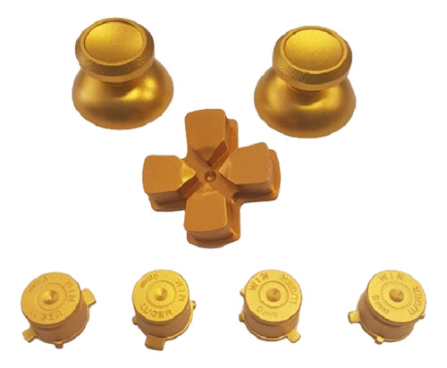Kit Botões Aluminio Compatível Com Controles De Ps4