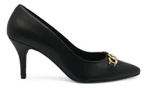 Comprar Zapatilla Vestir Tacon Medio Delgado Vicenza Negro Mujer 