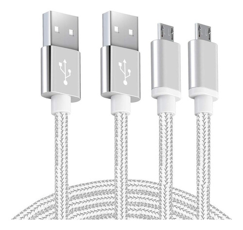 Cable Cargador Micro Usb Android De 10 Pies, Paquete De 2...