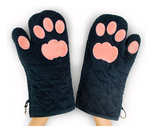 Cricket & Junebug Manoplas Para Horno Con Patas De Gato, Col