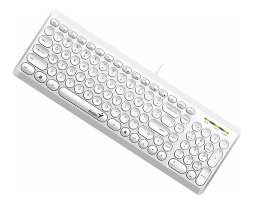 Teclado Multimedia Genius Slimstar Q200 Blanco En Español