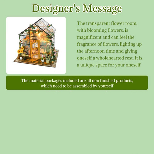 Kit De Cabaña, Casa De Flores Para Bricolaje, Hecho A Mano,