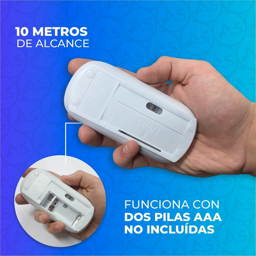 Imagen 4 de 10 de Mouse Inalámbrico Usb 2.4ghz 10 Metros Distancia Pc Notebook