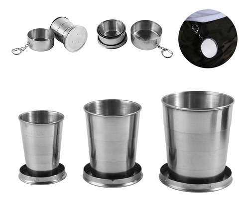 Vaso Plegable De Acero Inoxidable Plegable Para Viajes Al Ai