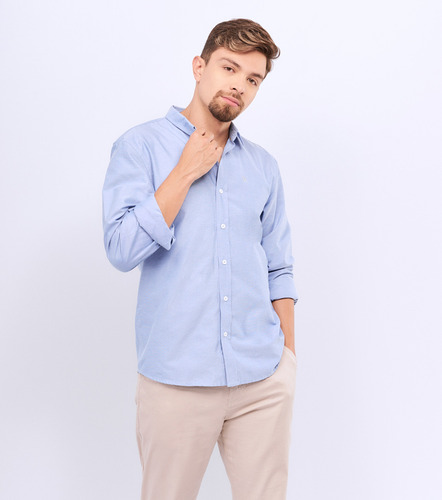 Camisa Para Hombre Slim Manga Larga Unser