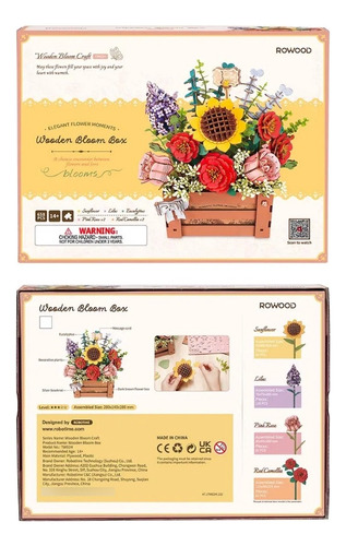 Rowood Caja De Madera Bloom Tw02h Rompecabezas 3d Diy