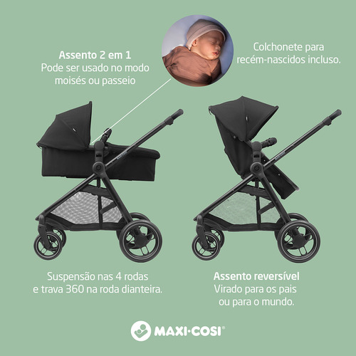 Carrinho Anna³ Com Pebble Pro² E Familyfix 360 Pro Maxi Cosi