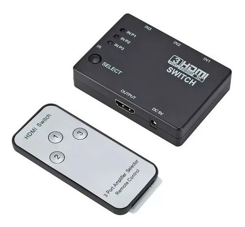 Hdmi Switch Multiplicador Selector 3x1 Full Hd 1080p Control