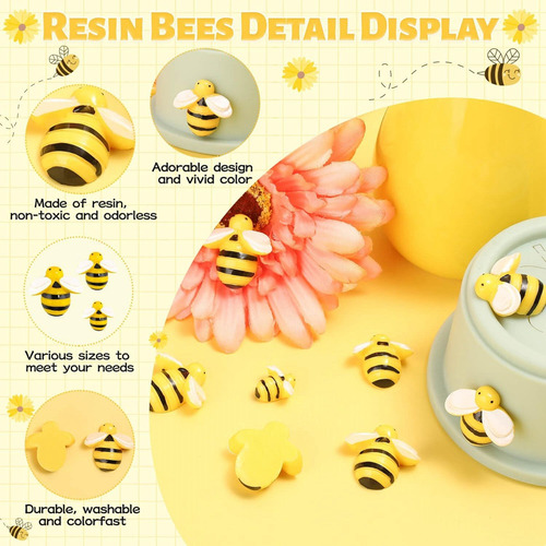 120 Piezas De Decoración De Abejorros, Abejas Melíferas De R