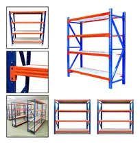 Comprar Pack 2 Estantes Metálicos Rack 200 X 200 X 60cm Ensamblado Sin Pernos 800kg Marca Aspor Material De Metal De Alta Calidad Oficinas Empresas Bodegas Racks Industriales