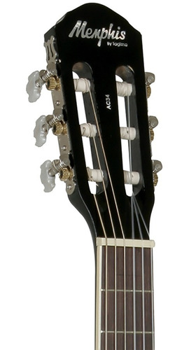 Violão clássico infantil Tagima Memphis AC-34 para destros black verniz brilhante