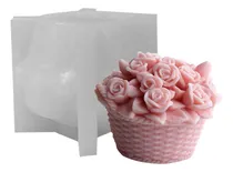 Comprar Molde Silicon Canasta Rosas Flores Vela Jabón Chocolate