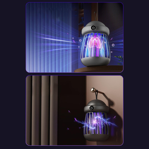 Lámpara Trampa Recargable Portátil Con Iluminación Negro