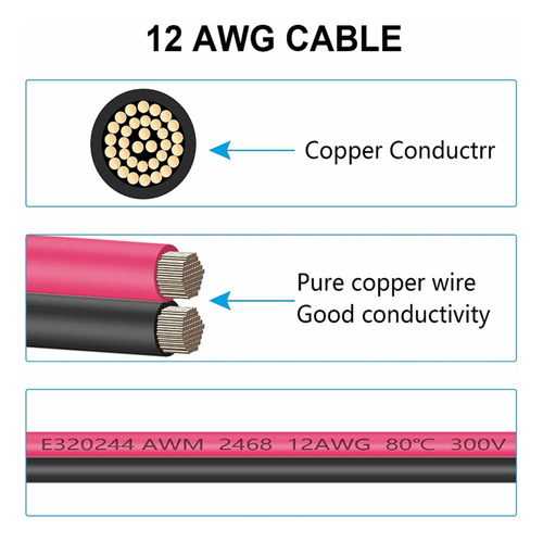 Cable Portátil 12awg Extensión Xt60 Arnés Adaptador