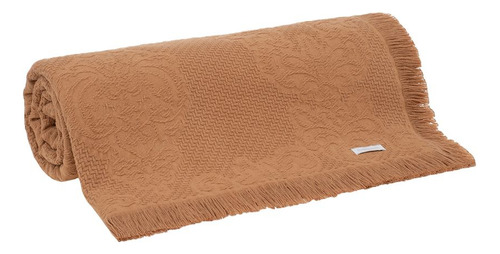 Colcha Queen Buddemeyer Medalhão 100% Algodão Penteado Cor 3039 - MARROM