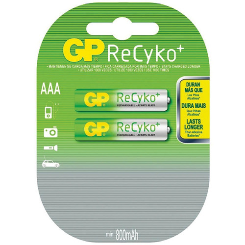 Pilha Recyko Aa Recarregável 800mah C/ 2 Gp Batteries