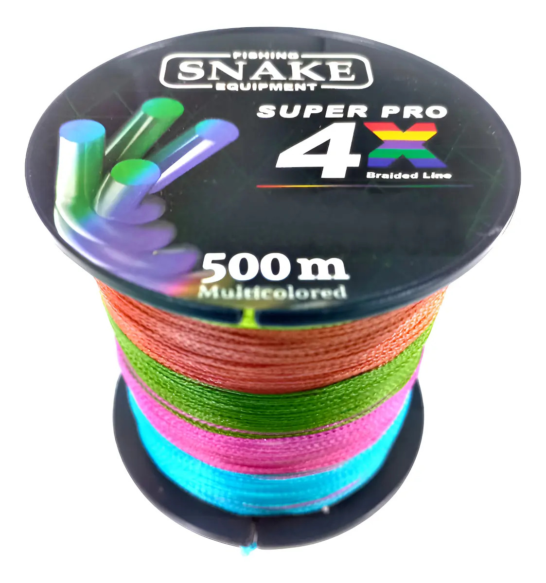 Bobina De Multifilamento Snake Fishing X 500 Mts 4 Hebras F Color Multicolor 0.18mm