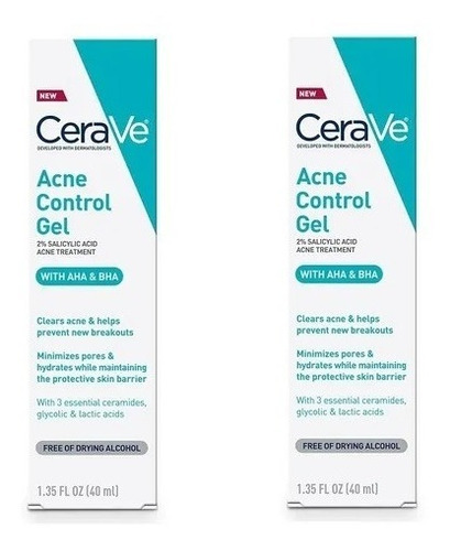 Cerave Gel Para El Control Del Acné 40ml  2pack