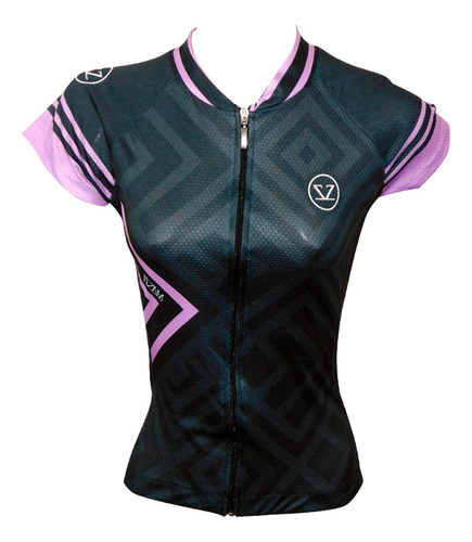 Remera Jersey Mujer Mazzi Estampada C/cierre - Racer Bikes