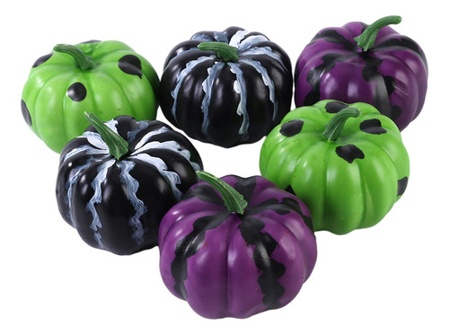 6 Piezas De Calabazas Artificiales Falsas Modelo De Mesa