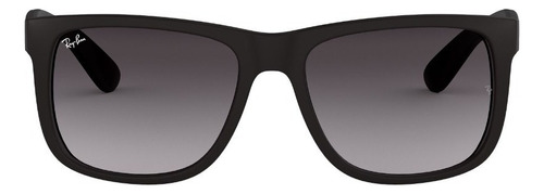 Óculos De Sol Feminino E Masculino Justin Classic Preto Cor Da Lente Cinza Ray-ban