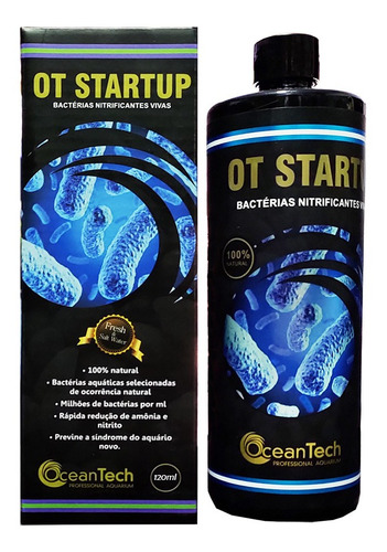 Ocean Tech Startup - 120ml - Bactérias Nitrificantes Vivas