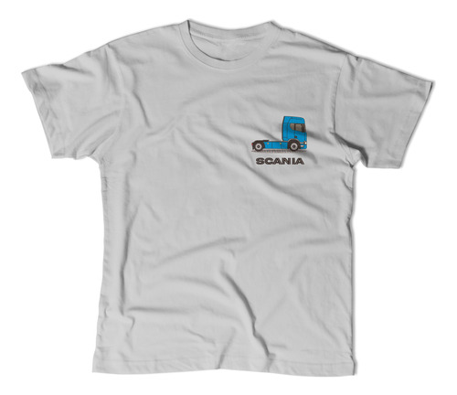 Camiseta T-shirt Masculina Regalo Camión Scania 450 Lat Azul