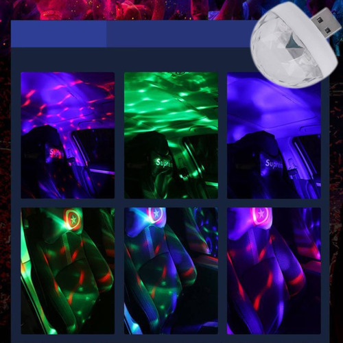 Imagen 9 de 9 de Bombillo Rgb Decorativo Reflector De Luces De Colores Usb