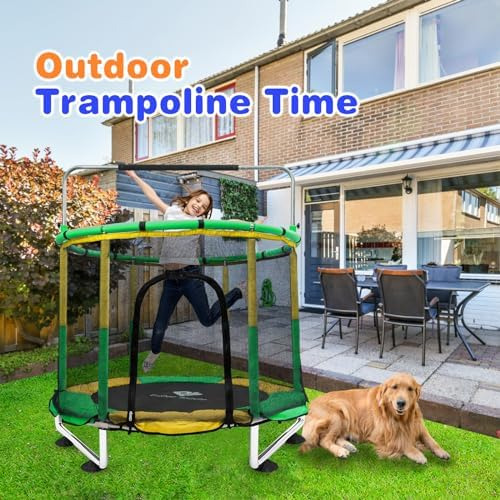 Trampolín Para Niños, Trampolín Ajustable De 5 Pies, Trampol