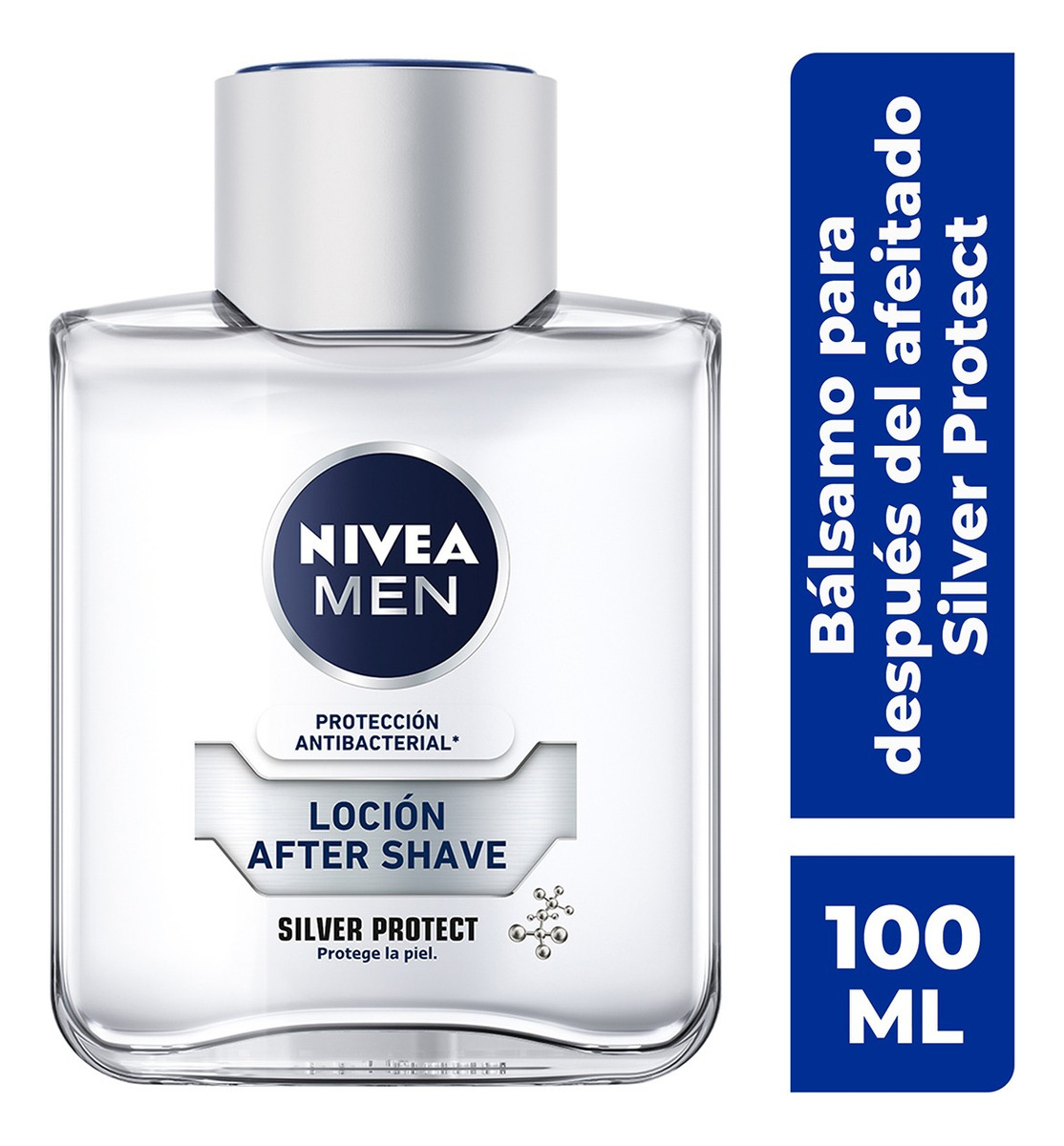 After Shave En Loción Nivea Men Silver Protect Antibacterial 100ml