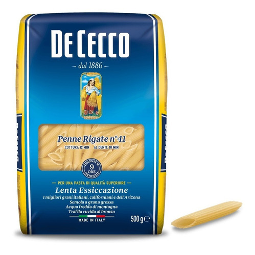 Pastas Penne Rigate No. 41 De Cecco 500g. - Italia