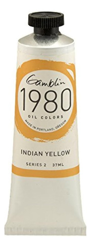 Pintura Aceite Gamblin Color Amarillo Indio De 150ml Amarillo
